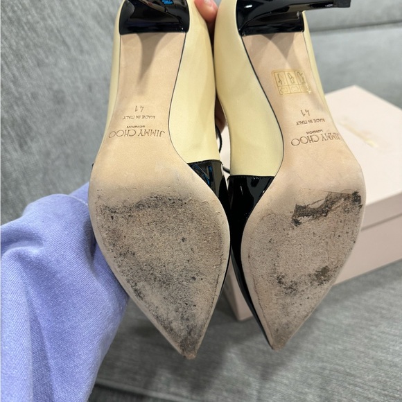 Jimmy Choo cream and patent leather heels size 41 - Picture 6 of 10